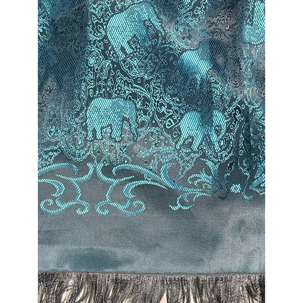 Thai Silk Elephant Soft Shawl Scarf Wrap